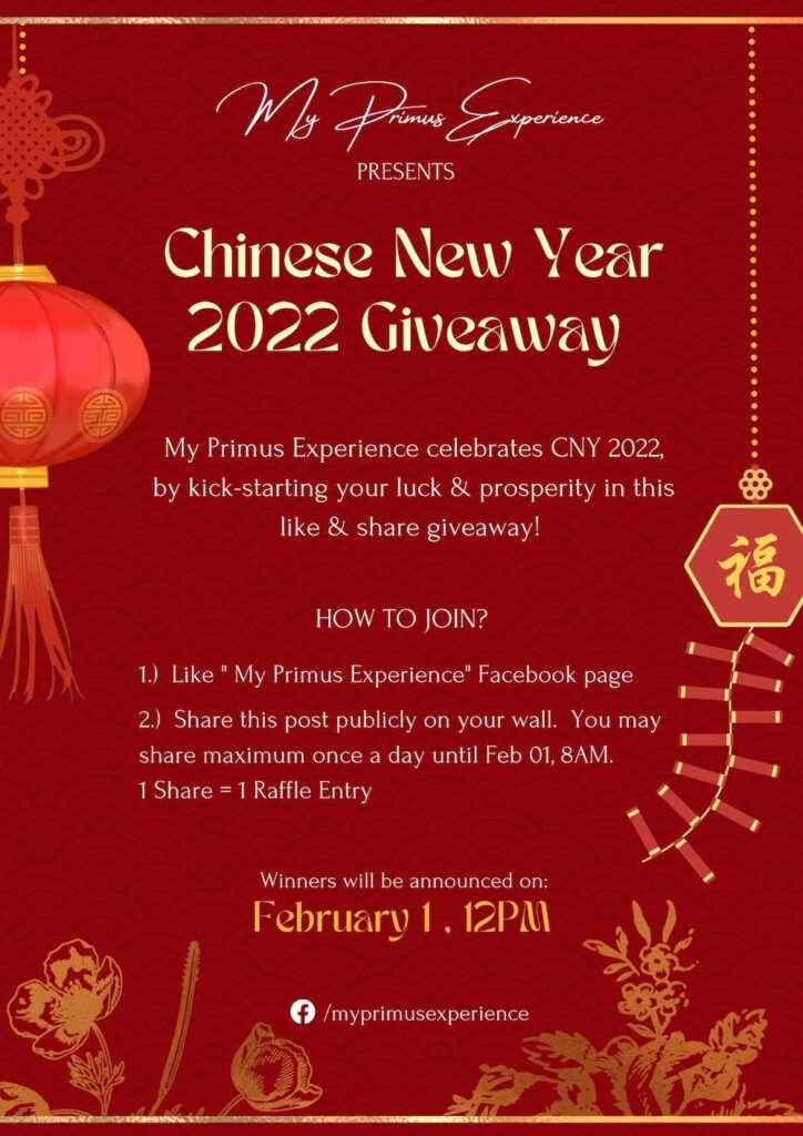 Chinese new year giveaway primus 2022